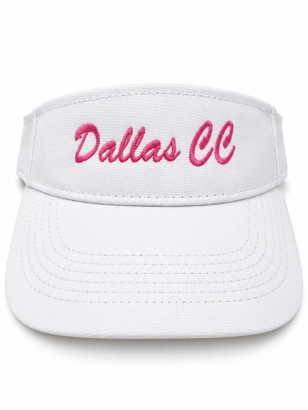 Dallas Country Club Imperial White Pink Golf Tennis Visor DCC
